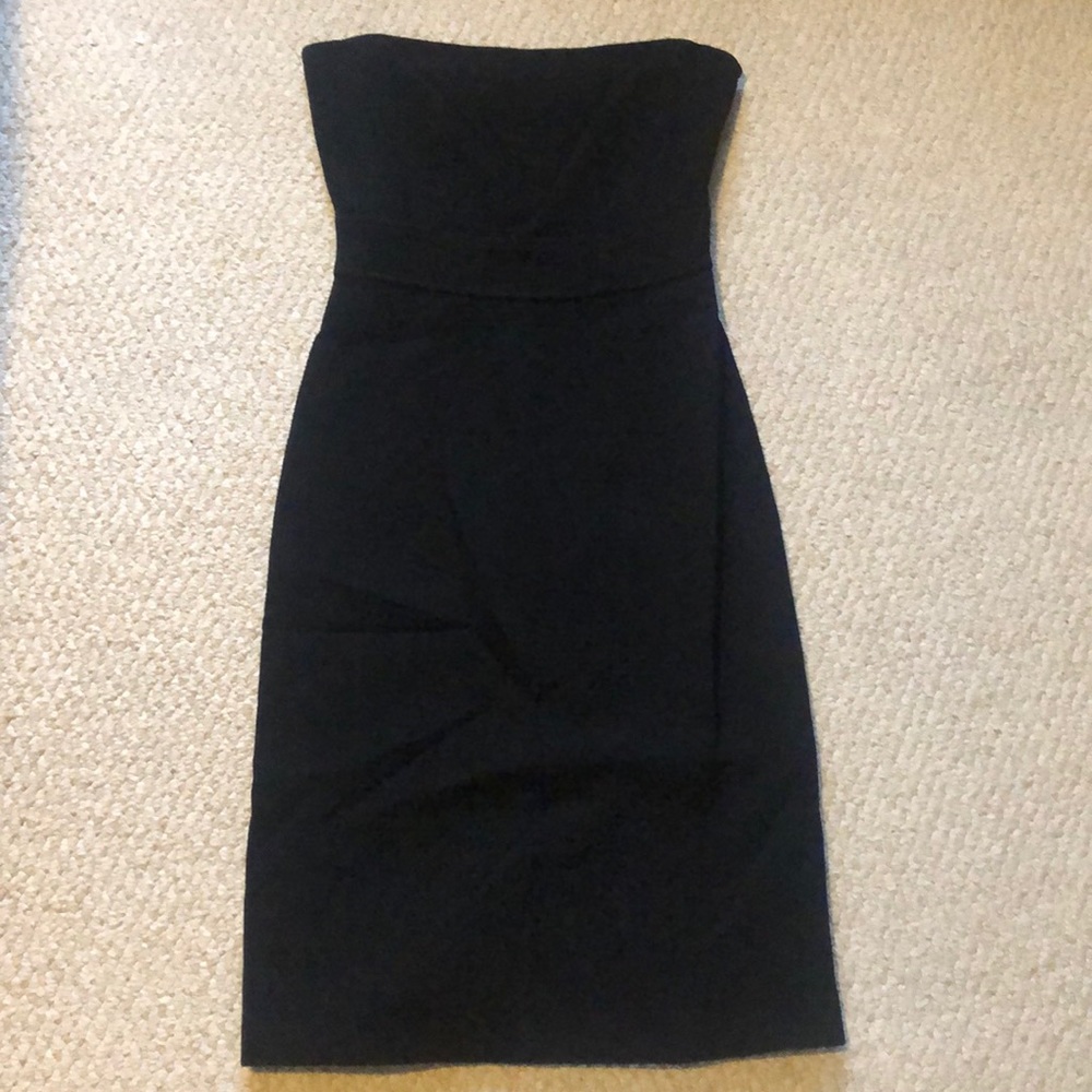 J Crew Black Strapless Dress Size 0
